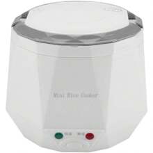 Mini Rice Cookers 24V 1.3 L Electric Rice-cooker Food Steamer for Truck Car Cooking for Soup Porge Rice Noodles Portable 180W,white