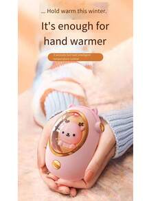 1pc Cute Pet (Green) Usb Rechargeable Hand Warmer With 2-Level Temperature Adjustment & Rgb Light, Mini Portable Hand Warmer Heat Therapy Device, Perfect Gift - Green - View 8