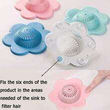 1 件装硅胶厨房水槽过滤器浴室淋浴排水盖收集器过滤器吸盘，颜色随机 - 彩色 - 查看 5