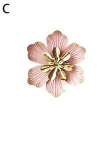 1入組金屬花卉牆飾,波西米亞金屬牆藝品裝飾品,適用於室內外家居、浴室、庭院、臥室、客廳或壁雕 - 粉色 - 查看 6