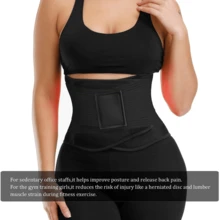 Fajas Reductoras Para Mujer Cinturillas Adelgazantes Moldeadora Deportiva - Negro - Ver 2