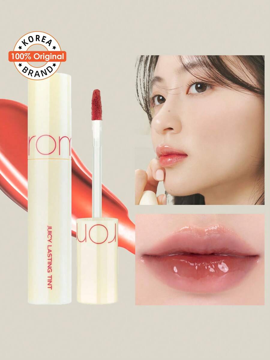 Rom&nd Juicy Lasting Tint 29 PAPAYA JAM, Romand Liquid Lipstick, Lip Gloss, Vivid Color Juicy & Glossy Finish, Korean Lip Gloss, MLBB, Lightweight, Soft And Ultra Hydrating, Non-Sticky Tint, K-Beauty,GIFT - Juicy 29 木瓜果醬 - 查看 1