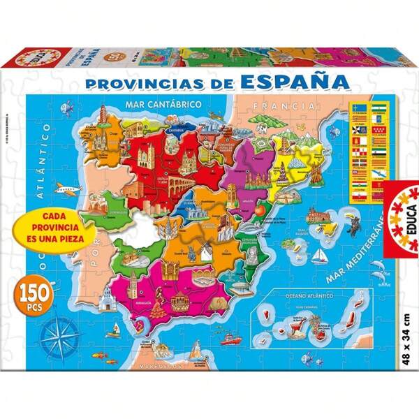 Educa Puzzle 150 piezas Provincias de España (Educa 14870) ✅ Entrega 24/48h a España (península)