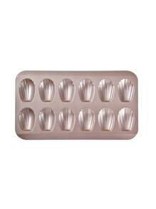 Keidason Nonstick Madeleine Pan 1Pack 12-Well Madeleine Cookies Mold Trays for Oven Baking, Heavy Duty Shell Shaped Mini Cookies Cake Mold Pan, Champagne Gold - Khaki - View 3