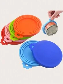 1 件硅胶罐盖，颜色随机，宠物食品保鲜密封