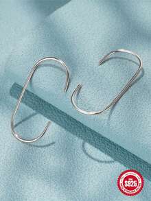 一對S925純銀吊墜耳環適用於女士婚禮首飾類精細的耳環