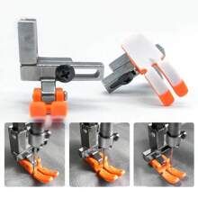 1 Pieza Pie Prensatelas Universal T3 De Plástico Para Máquina De Coser Plana Ajustable, Universal, Pie Prensatelas Lateral Único Y Tres En - Naranja - Ver 6