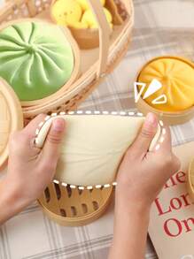 1入隨機顏色的蒸籠造型巨型包子壓力解除玩具,有趣的惡作劇禮物壓力球和抗壓甜點玩具 - 彩色 - 查看 5