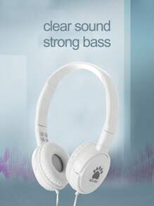 马卡龙风格 3.5mm 有线耳机，便携日常佩戴 - 白色 - 查看 6