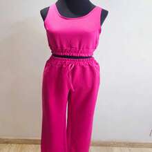 Women Two-piece Outfits - Màu Hồng Tươi - Xem 3