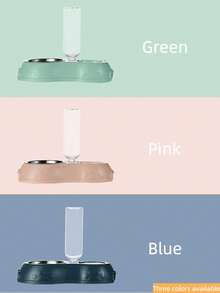 1入組寵物貓餵食和飲水二合一自動餵食和飲水套裝,防翻米碗,頸部保護碗,貓碗,雙層碗,適合寵物貓和狗 - 藍色 - 查看 6