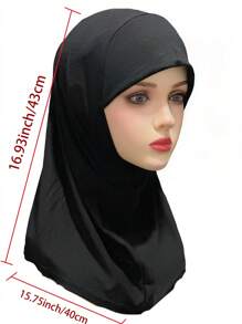 1st svart turban pannband för barn, lämplig för flickor 8+ år gamla, söt keps för vardagsbruk, hem, ramadanbruk - Svart - Visa 4