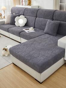 1 件冬季加厚保暖提花防滑沙发套，四季适用，简约风格柔软亲肤防宠物弹力沙发套，防刮纯色沙发套，适用于客厅 L 型沙发和 1/2/3/4 人座沙发 - 深灰色 - 查看 5