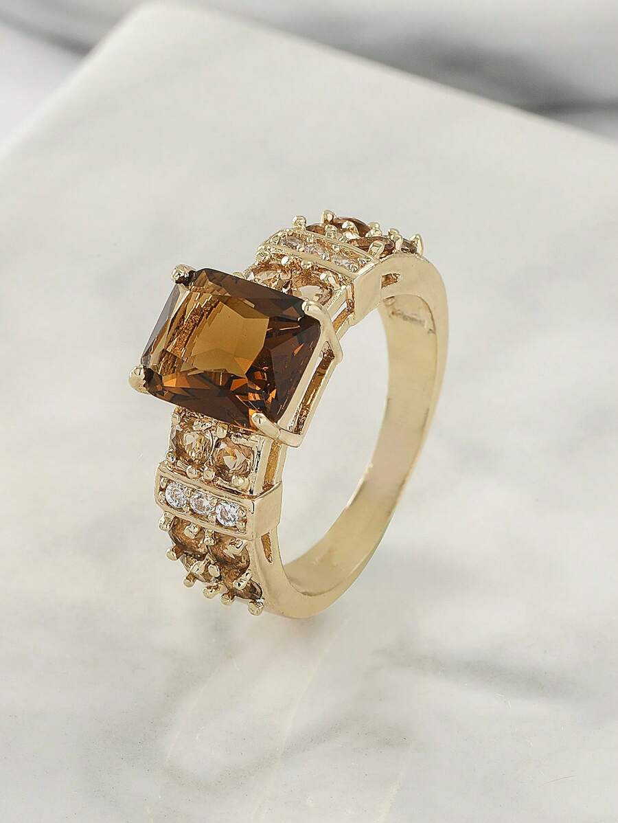 Anillo zirconia cúbica - Multicolor - Ver 1
