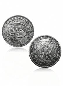 1 Pieza Vintage Hobo Moneda Liberty Lady Moneda De Desafío Conmemorativa - Plateado - Ver 1