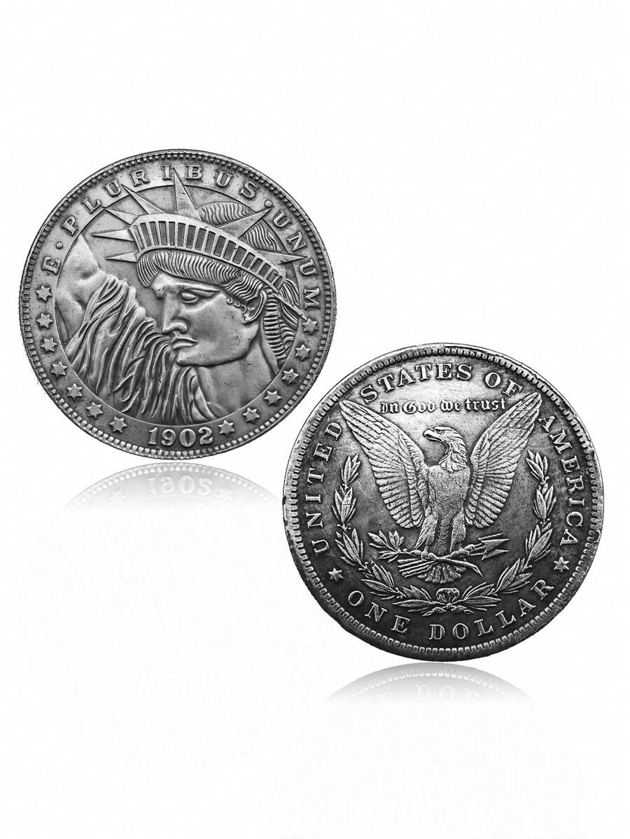 1 Pieza Vintage Hobo Moneda Liberty Lady Moneda De Desafío Conmemorativa - Plateado - Ver 1