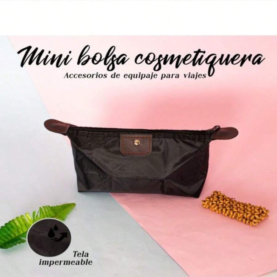 Cosmetiquera Mini bolsa Organizador de Maquillaje - Negro - Ver 1