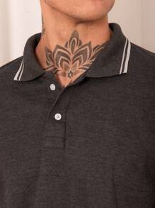Men Polo Shirts - Dark Grey - View 2