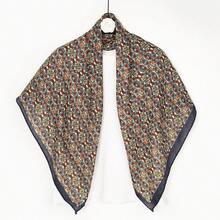 34.6in/88cm Ladies' Fashionable Breathable Multifunctional Hairband, Scarf, Necktie, Bag Accessory, 1pc, Printed Square Scarf - Black - View 2