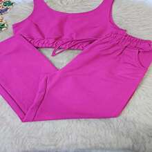 Women Two-piece Outfits - Màu Hồng Tươi - Xem 9