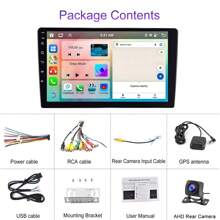 9-inch Double Din 8-core Android Car Stereo Radio 4G+64G with Wireless Apple Carplay Auto+AHD Backup camera - Black - View 2