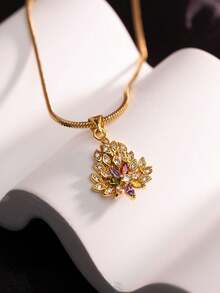 1 Set Of Shiny Rhinestone Pendant, Can Be Diy As Necklace Or Earrings, Various Styles Available - Sunflower - View 10
