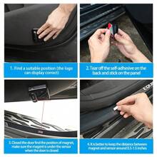 2PCS Universal Car Door Projector Lights Car Door Lights Logo Projection Shadow Lights Compatible With All Brands(Angel Wings) - Black - View 6