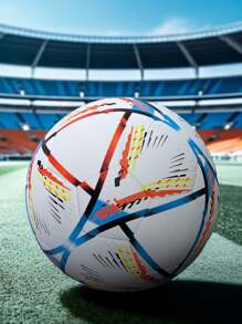 1個尺寸5 Pu皮白色專業足球,5號戶外訓練和比賽保溫球 - 白色 - 查看 4