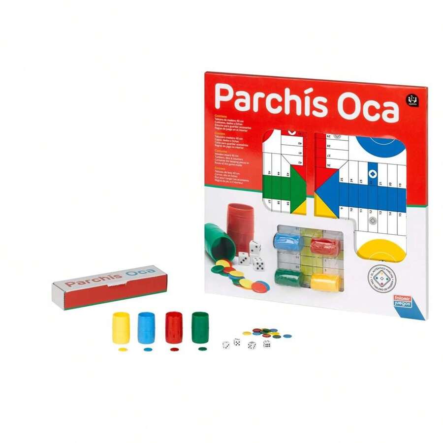 Falomir Juegos Parchis y Oca con accesorios 40 cm - Multicolor - Ver 1