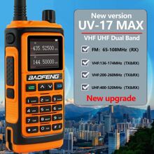 Baofeng Uv17 Max對講機10w長距離可攜式業餘專業對講機,具有獵物四波段999個頻道和fm收音機功能 - 橘色 - 查看 6