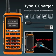 Baofeng Uv17 Max對講機10w長距離可攜式業餘專業對講機,具有獵物四波段999個頻道和fm收音機功能 - 橘色 - 查看 3