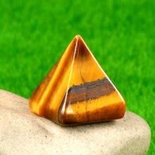 4pcs Natural Semi-Precious Stone Pyramid Shape Ornaments For Table Decoration - 1.8x2cm - View 14