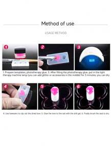 2 件裝 3d 矽膠美甲模具,通用填充模具 - 白色 - 查看 6