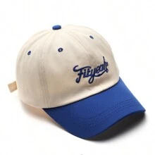 韓國風格流行女士字母刺繡拼色棒球帽,戶外活動遮陽 - 綠色 - 查看 3