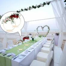 1 件金色花环金属环适用于客厅 DIY 人造花环工艺新娘活动桌装饰配件时尚金属花环捕梦网环婚礼花环（木质底座需单独购买）最佳礼物 - 金色 - 查看 7