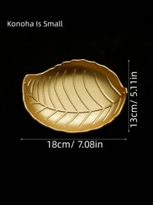 1pc Creative Gold Serving Tray For Living Room, Home Storage, Dining Table, Decoration - Gold - View 3