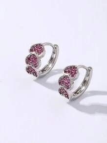 1對銅質心形裝飾耳環,嬌嫩時尚的ins風格耳環 - 彩色 - 查看 18