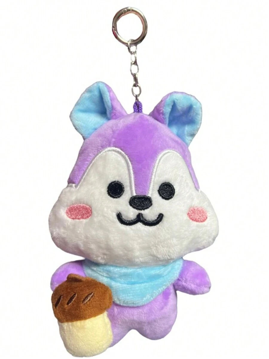 Llavero de peluche Bangtan Mang JHope ardilla morada 17 cm x 11 cm - Morado Violeta - Ver 1
