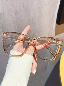 Nouvelles lunettes à monture transparente surdimensionnée minimaliste, convenant à la tenue quotidienne pour les vacances à la plage d'été, les sorties en extérieur et les voyages