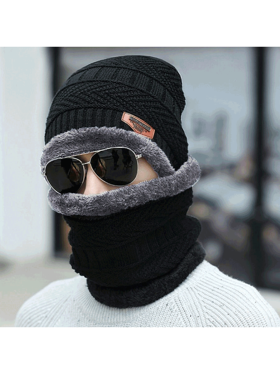 Set de gorro y bufanda de invierno cálido y elegante para uso de hombres y mujeres en invierno. Informal | Mode de Mujer | SHEIN España