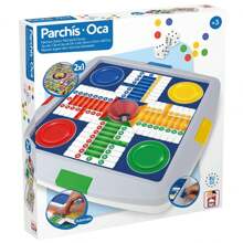 Gioco di Parchis e Oca con lancio di dadi automatico per 4 giocatori 27x27x4 cm (Chicos 64001) - Multicolore - Visualizzare 1