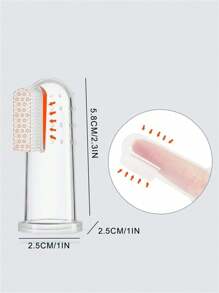 2pcs Silicone Finger Toothbrush, Suitable For Dogs And Cats - Gentle Teeth Care, Easy To Clean Dental Cleaning Tool, Made Of Material, No Battery Required