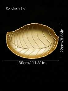 1pc Creative Gold Serving Tray For Living Room, Home Storage, Dining Table, Decoration - Gold - View 4