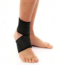 1pc Black Athletic Ankle Support Bandage Wrap Ankle Brace - Black - View 2