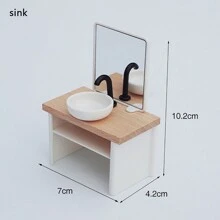 1pc 1/12 Dollhouse Realistic Bamboo Basket Miniature Furniture Decoration - Khaki - View 3