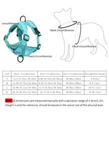 1入組反光透氣寵物背心和胸部背帶和狗繩,適用於狗和貓 - 寶藍色 - 查看 2