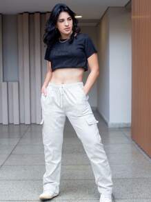 Women Pants - Champagne - View 1