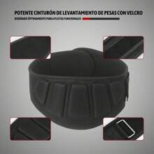 Cinturon para Gimnasio, Faja para Soporte de Espalda Baja, Ideal para Levantamiento de Pesas, 17cm de Soporte, Faja para Gym y Crossfit, para Hombres y Mujeres - Negro - Ver 2