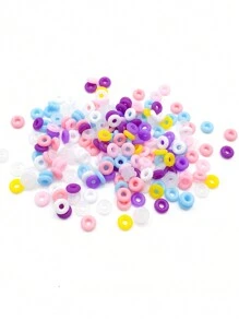 20/100Pcs Brass Rubber Beads Stopper Beads Stopper Positioning Spacer Beads Adjustable Slider Clasps Round Beads Insert Rubber For Bracelets Jewelry Makings - Silver - View 6