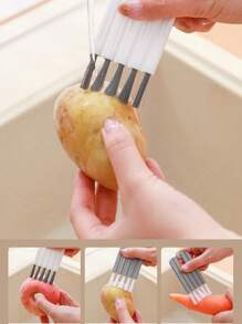 可彎曲的杯蓋刷,用於牛奶瓶、隔熱杯、槽和間隙的多功能清潔刷 - 白色 - 查看 5